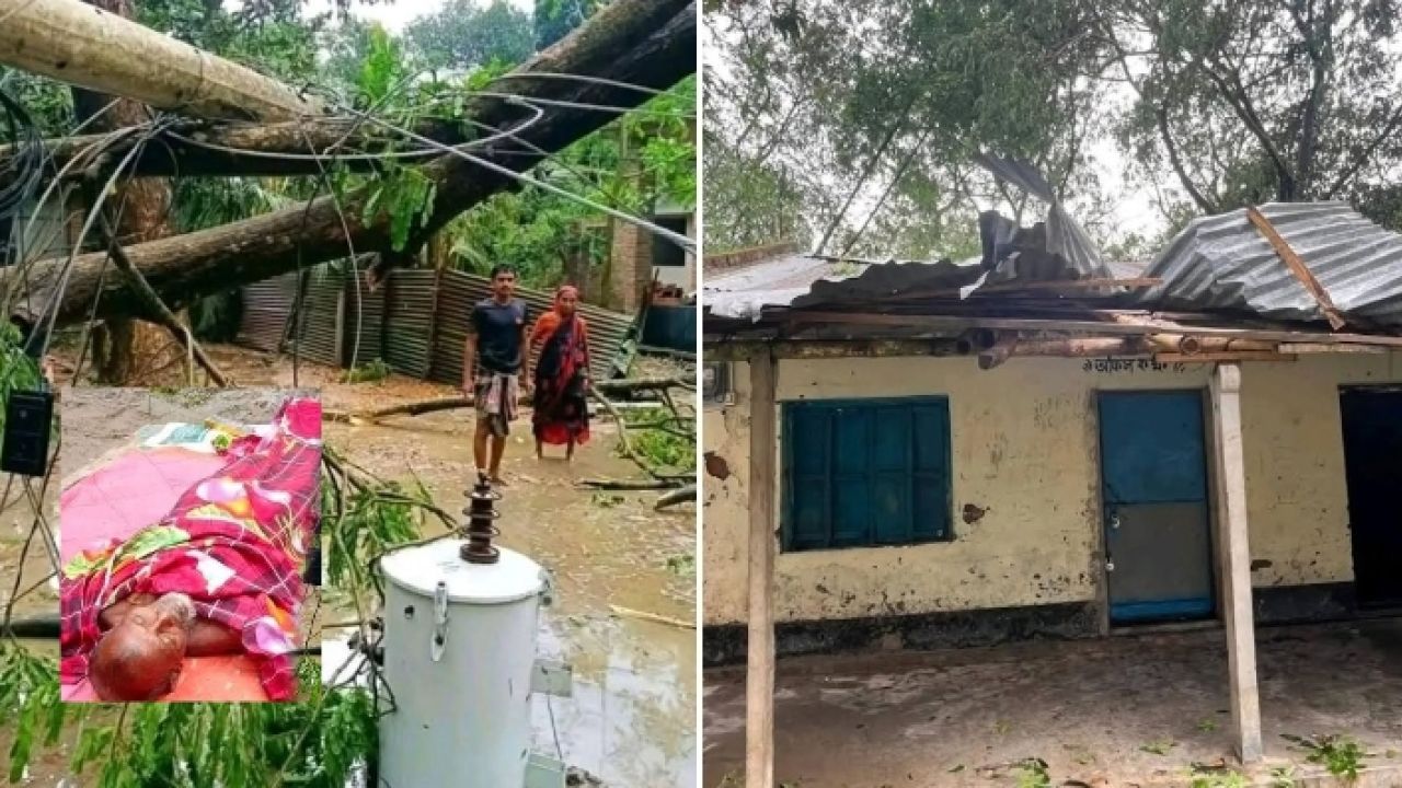 ঝড়ে লণ্ডভণ্ড যশোরের দুই উপজেলা, বজ্রপাতে নিহত ১