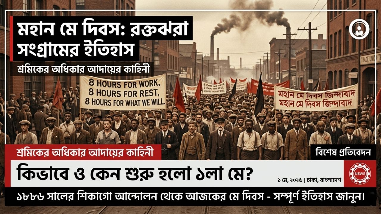 ইতিহাসের পাতায় মে দিবস: শ্রমিকের অধিকার আদায়ের রক্তঝরা সংগ্রাম
