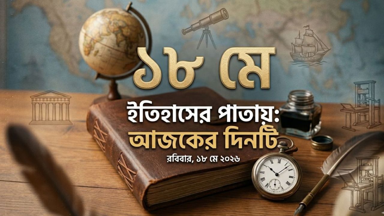 ইতিহাসের পাতায় ১৮ মে: এক নজরে আজকের দিনটি