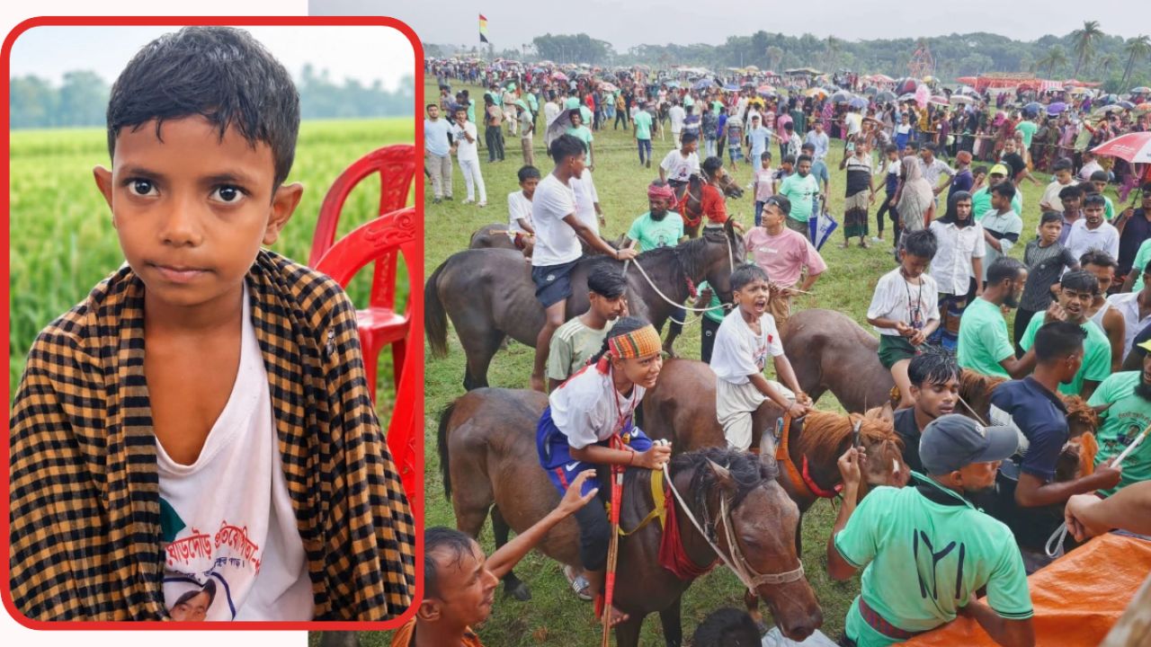 মণিরামপুরে ঐতিহ্যবাহী তালপুকুর কান্দায় ঘোড়দৌড়ে বিজয়ী ভোরের পাখি! 